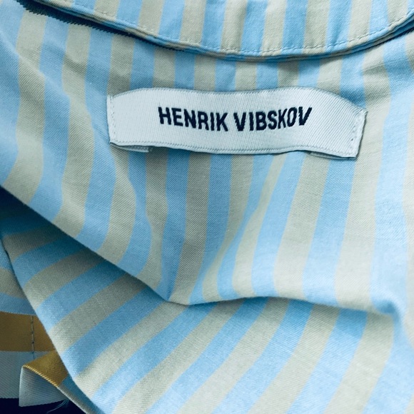 Henrik Vibskov Striped Colorblock Shirt 3/4 Sleeve Avant Garde XS - Picture 7 of 8